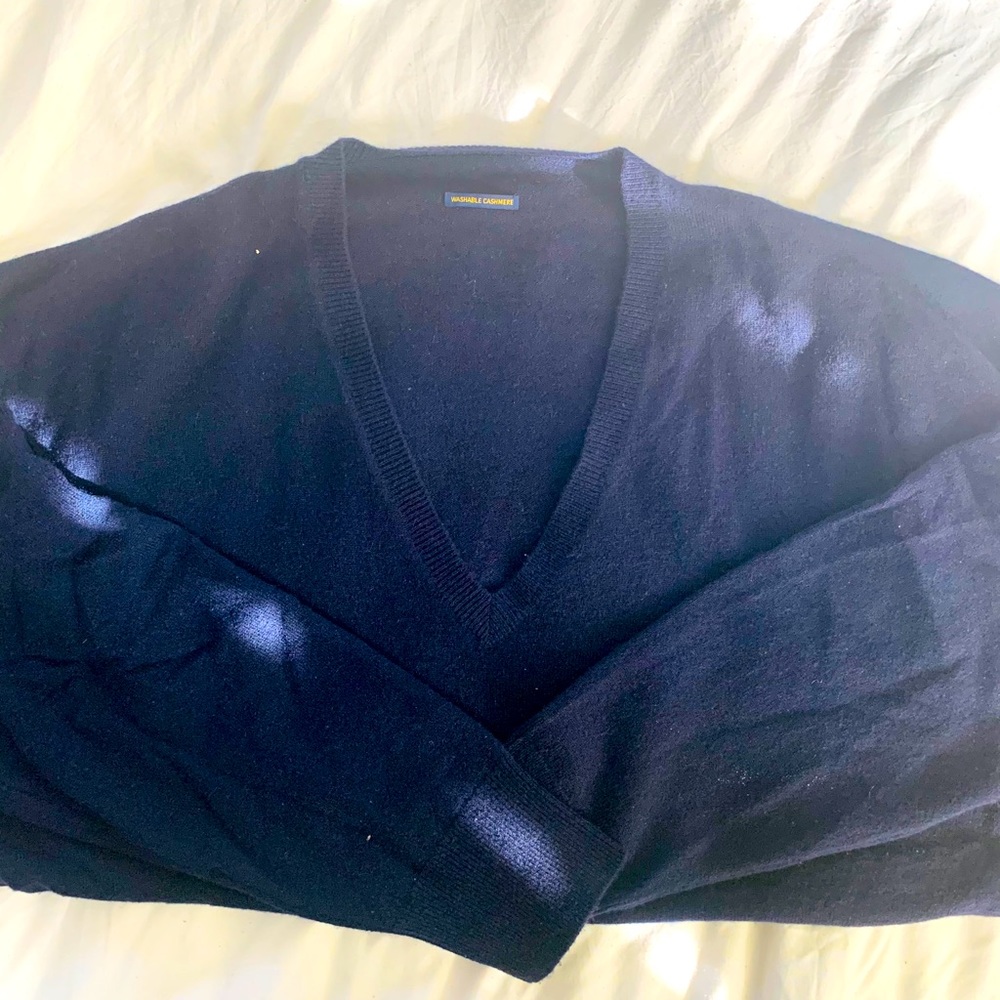 Navy Washable Cashmere Sweater